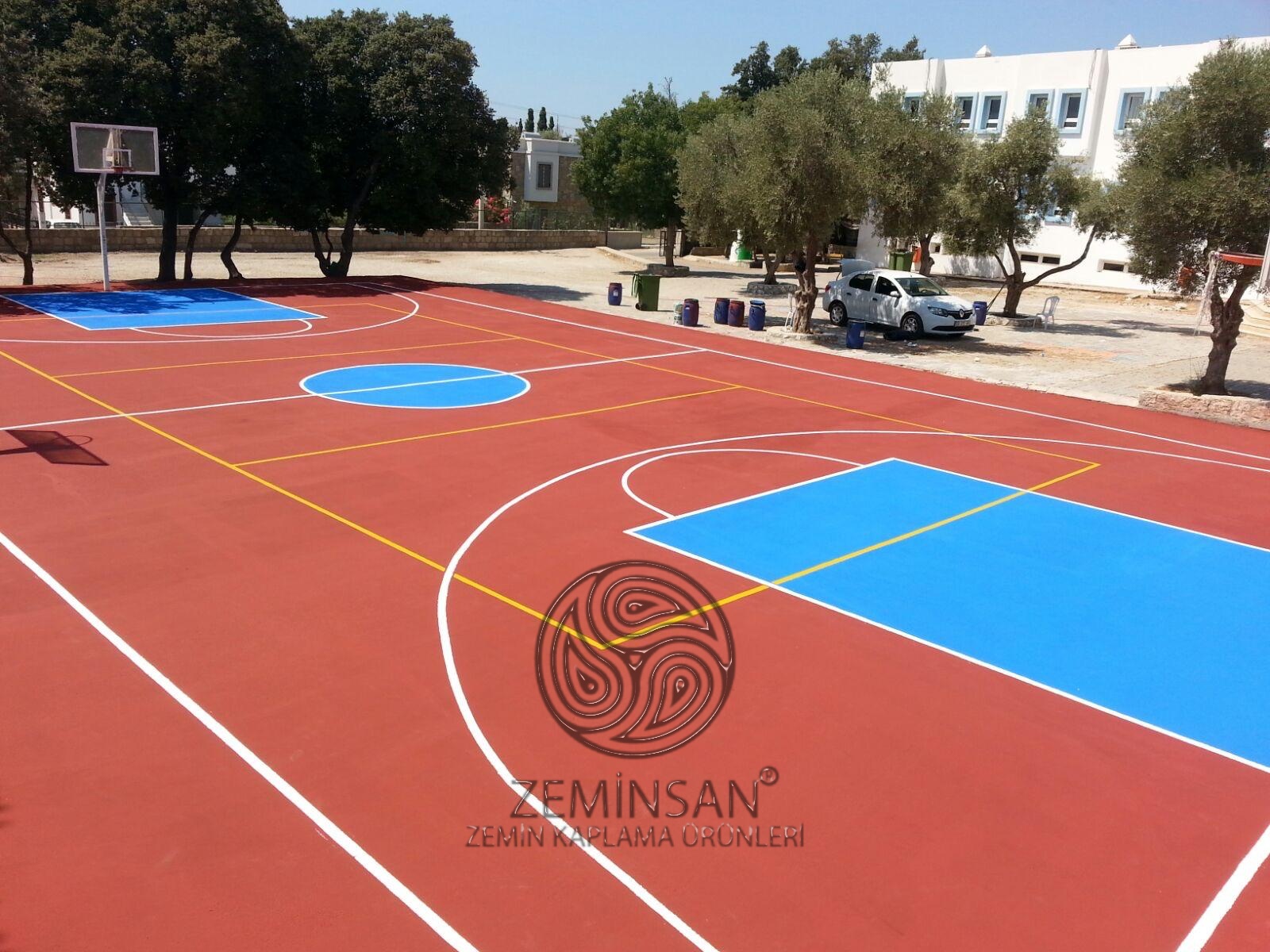 Basketbol sahası için akrilik zemin kaplama