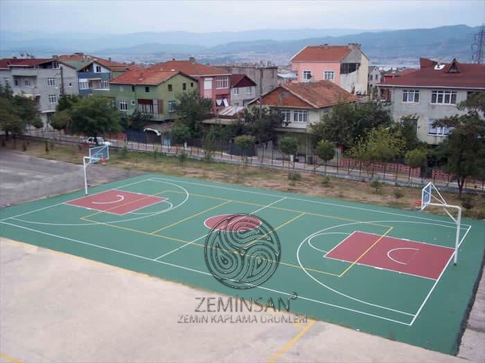 Akrilik zemin kaplama tenis kortu uygulaması