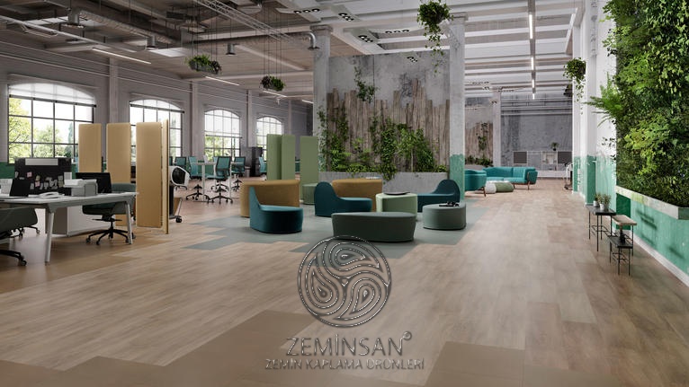 LVT zemin kaplama ticari showroom çözümü