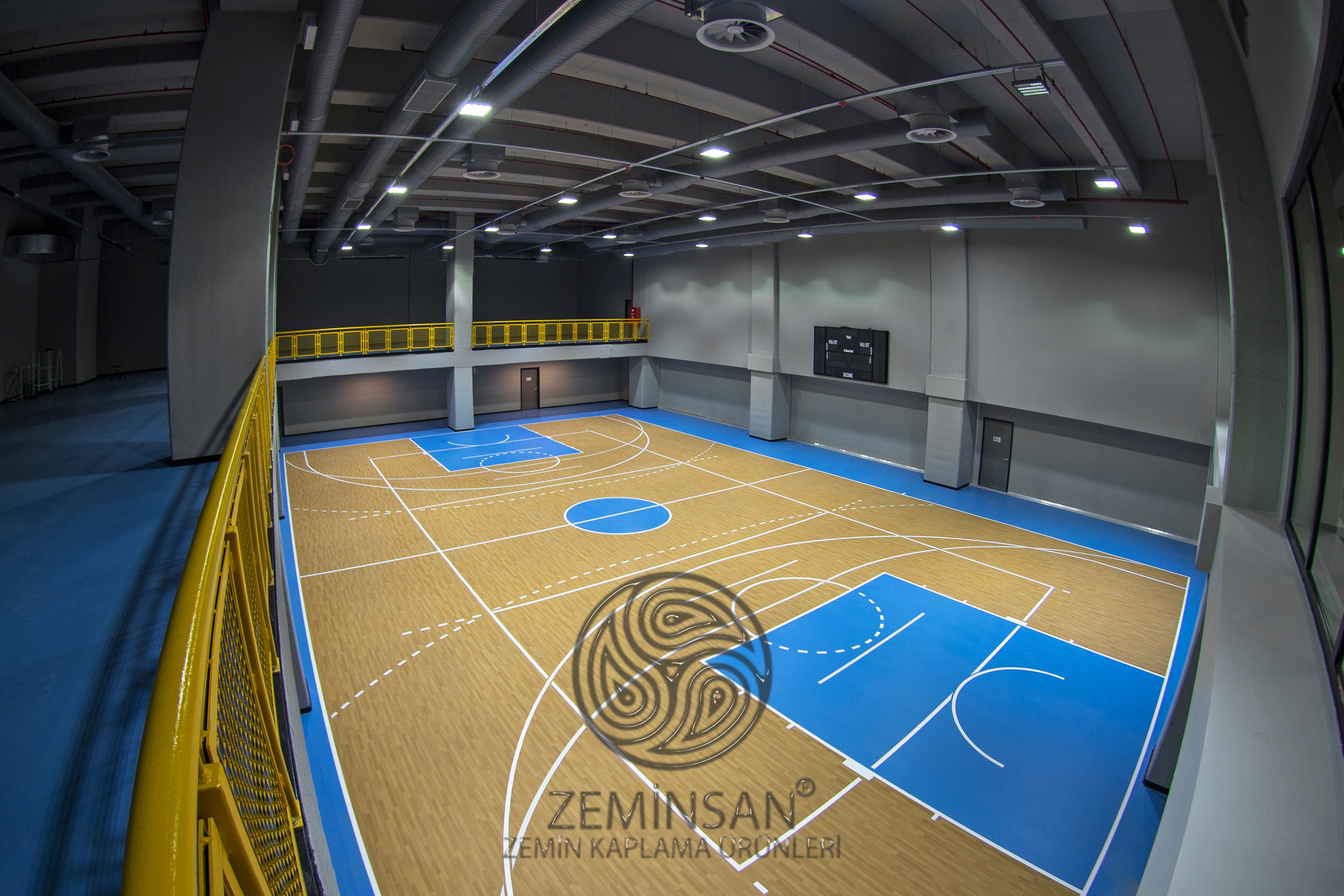 Modern PVC spor salonu zemin tasarımı
