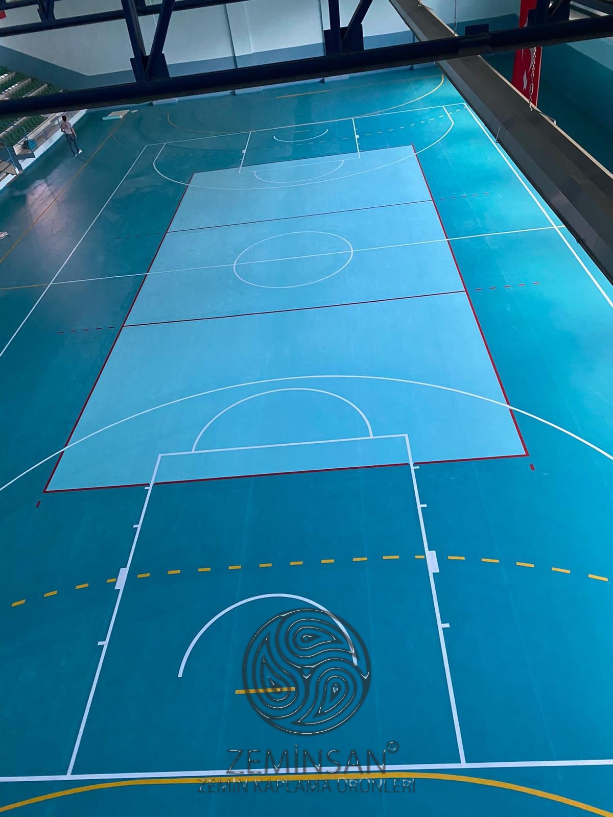 PVC spor zemin kaplama otel spor alanı uygulaması