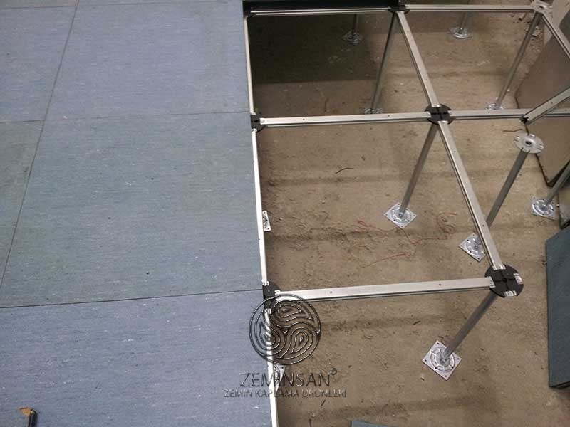 Yükseltilmiş döşeme dayanıklı tasarım uygulaması